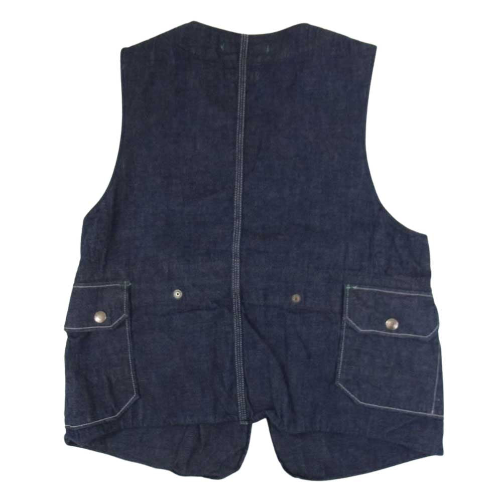 Engineered Garments エンジニアードガーメンツ アップランド デニム ワーク ベスト ネイビー系 XS【美品】【中古】
