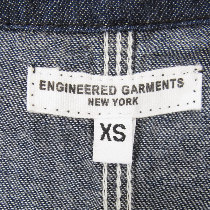 Engineered Garments エンジニアードガーメンツ アップランド デニム ワーク ベスト ネイビー系 XS【美品】【中古】