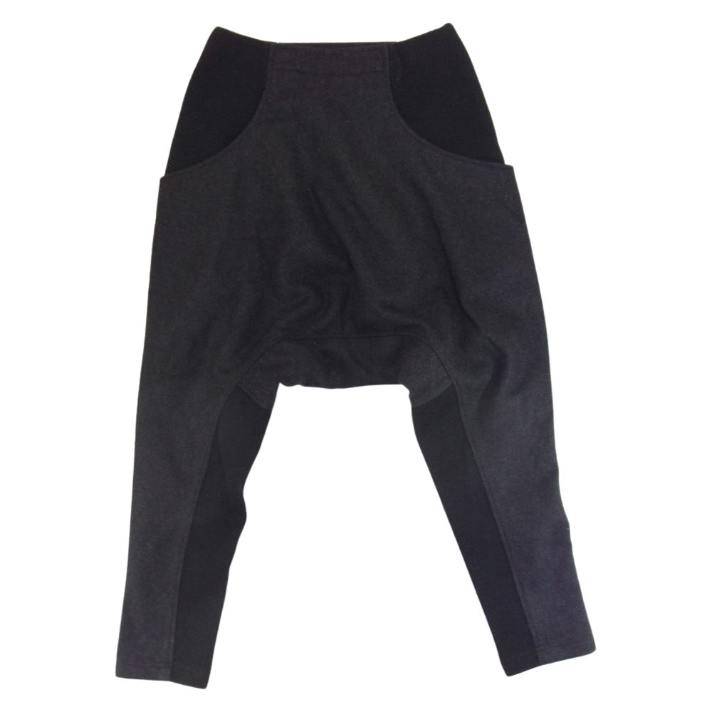 Yohji Yamamoto ヨウジヤマモト Y-3 ワイスリー ウール リブ 切替 サルエル パンツ グレー系 XS【中古】