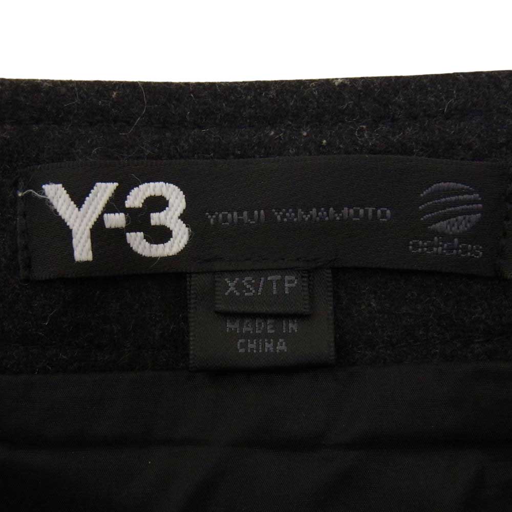 Yohji Yamamoto ヨウジヤマモト Y-3 ワイスリー ウール リブ 切替 サルエル パンツ グレー系 XS【中古】