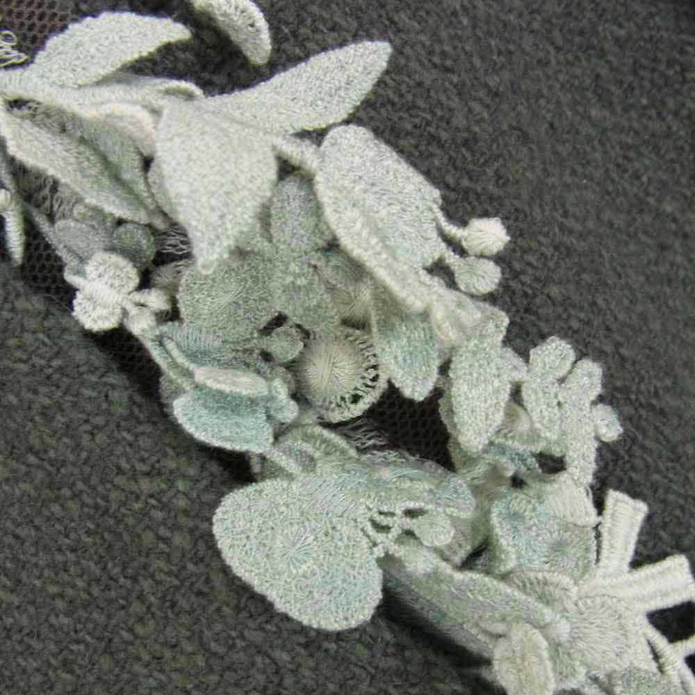 mina perhonen ミナペルホネン ya6666 forest parade フォレストパレード テーラード カラー ショート コート モスグリーン系 38【新古品】【未使用】【中古】