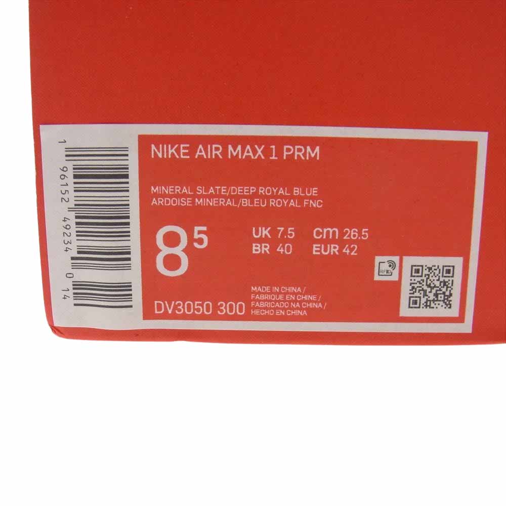 NIKE ナイキ DV3050-300 AIR MAX 1 Premium Dirty Denim エアマックス 1 プレミアム ダーティ デニム スエード スニーカー マルチカラー系 26.5cm【中古】