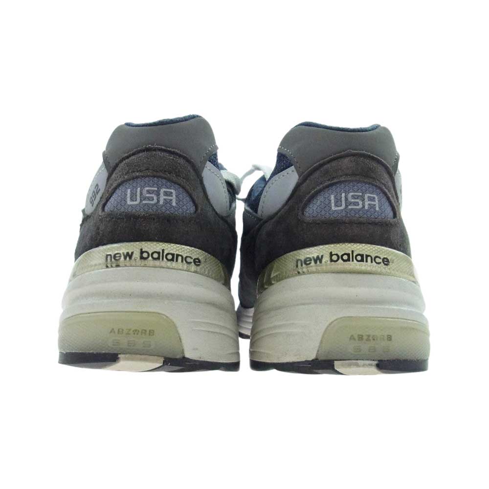 NEW BALANCE ニューバランス M992GG スエード スニーカー グレー系 26.0cm【中古】
