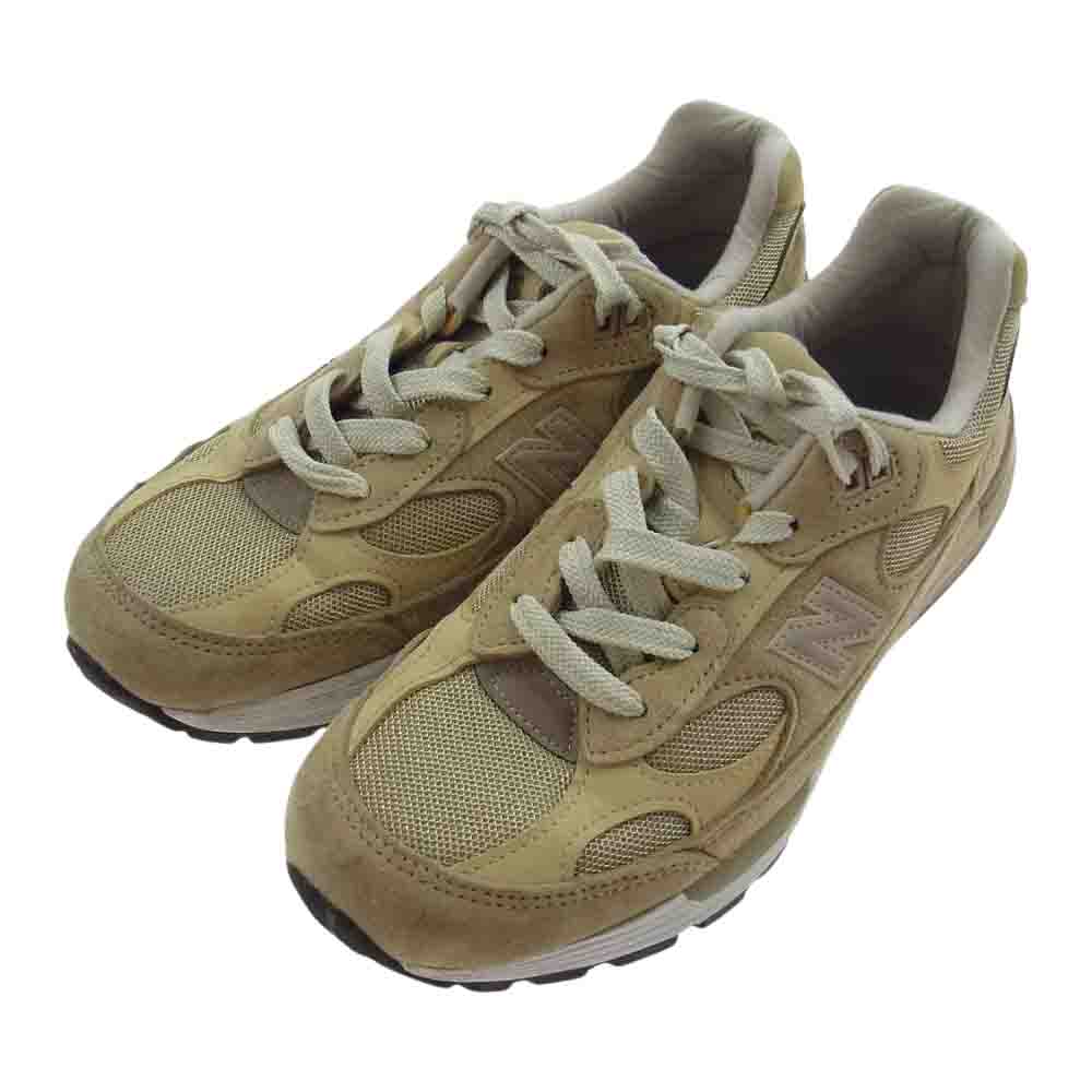 NEW BALANCE ニューバランス M992TN スエード スニーカー ベージュ系 25.5cm【中古】