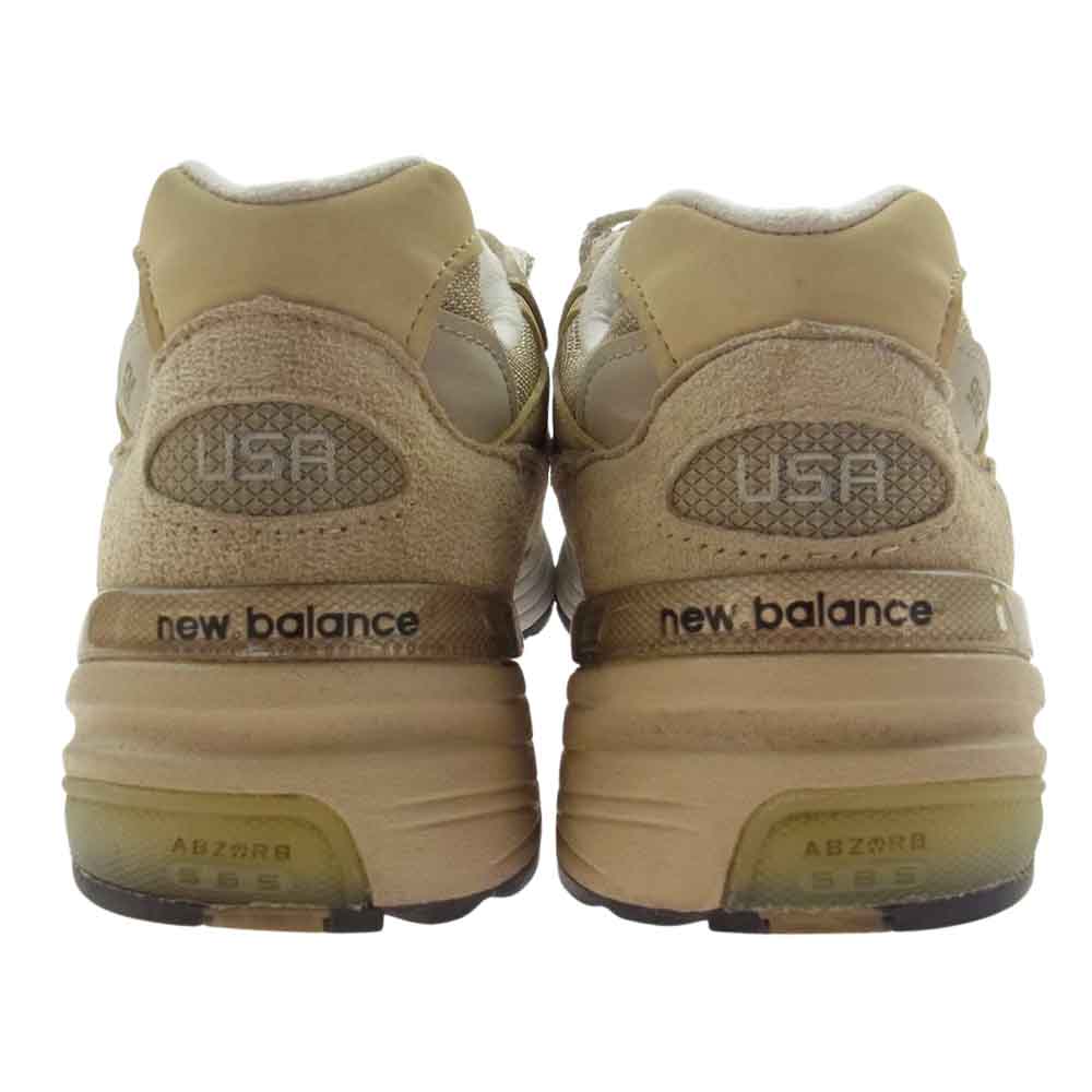 NEW BALANCE ニューバランス M992TN スエード スニーカー ベージュ系 25.5cm【中古】