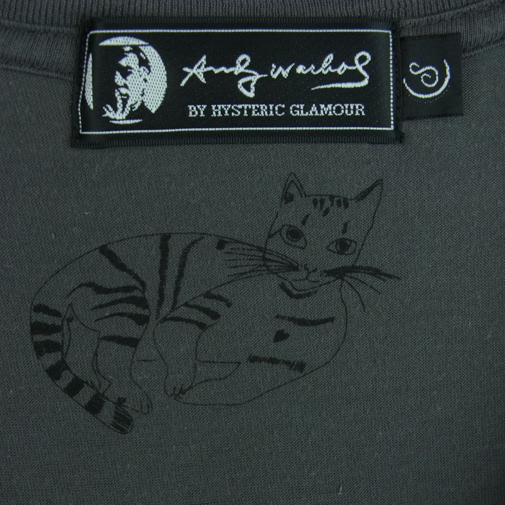 HYSTERIC GLAMOUR ヒステリックグラマー 0421CT02 ANDY WARHOL アンディウォーホル フォトプリント 半袖 Tシャツ グレー系 S【中古】
