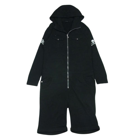 LOVELESS ラブレス RMV64-505-09 スカル刺繍 オールインワン ツナギ ハーフパンツ ショーツ 日本製 ブラック系 2【中古】