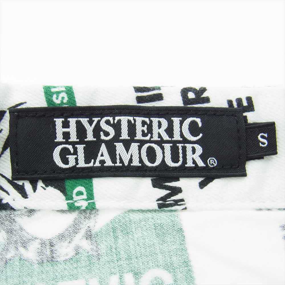 HYSTERIC GLAMOUR ヒステリックグラマー 02201AM03 SEE NO EVIL 総柄 イージー ショーツ ハーフパンツ グリーン系 S【中古】