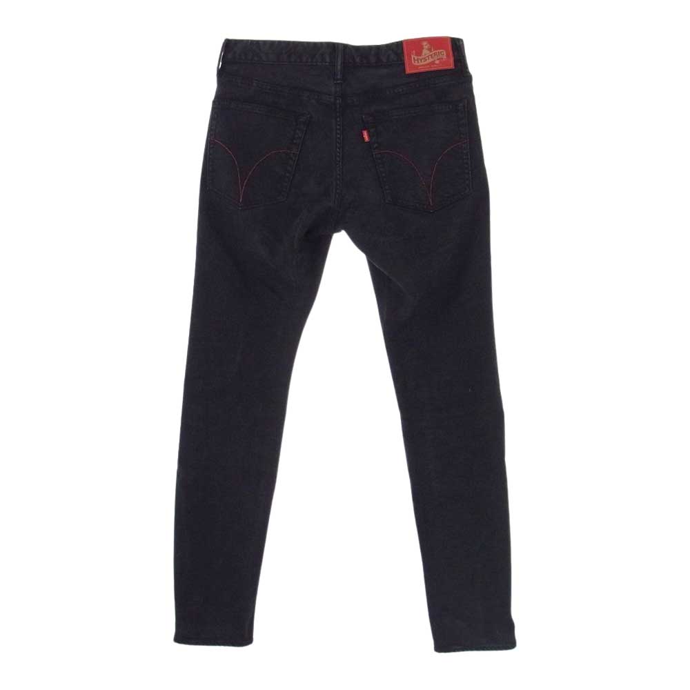 HYSTERIC GLAMOUR ヒステリックグラマー 02193AP02 裏起毛 レイズド デニム スリム パンツ ブラック系 31【中古】