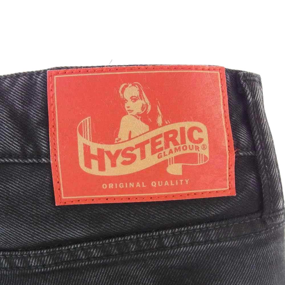 HYSTERIC GLAMOUR ヒステリックグラマー 02193AP02 裏起毛 レイズド デニム スリム パンツ ブラック系 31【中古】
