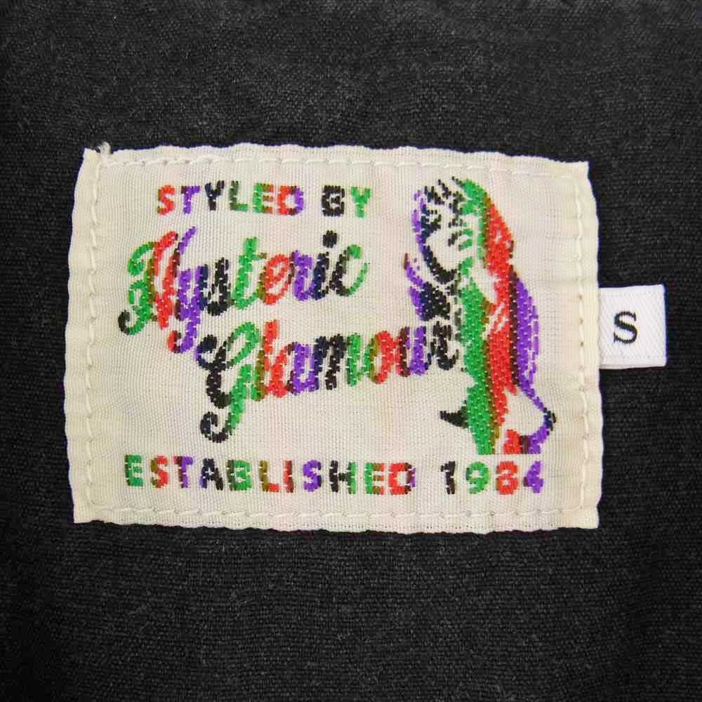 HYSTERIC GLAMOUR ヒステリックグラマー 02172AH07 HIDDEN PARADISE 刺繍 ハイデンパラダイス ボーリング 半袖 シャツ ブラック系 S【中古】