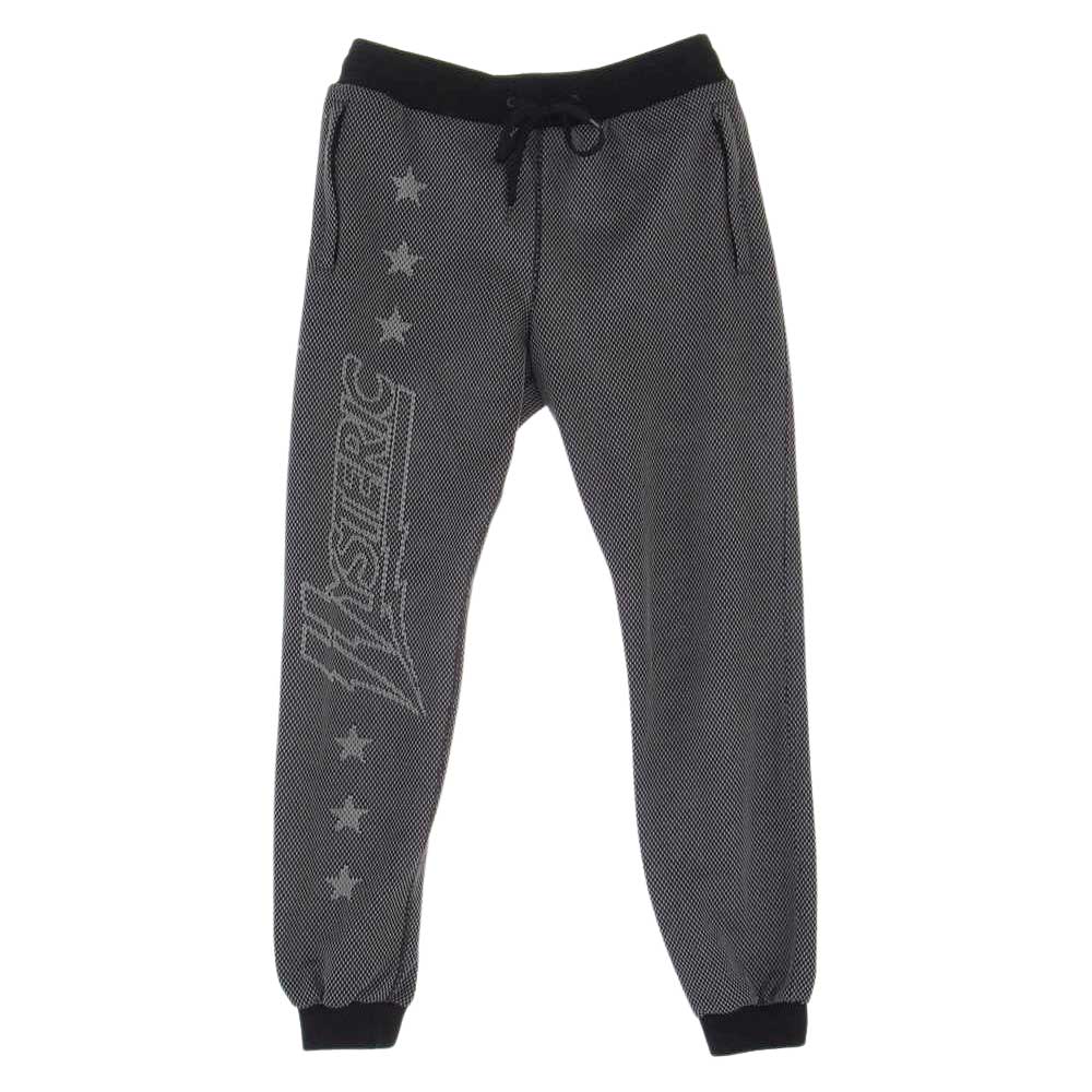 HYSTERIC GLAMOUR ヒステリックグラマー 02201CP02 HYS ジャガード ジョグ ジョガー スウェットパンツ ブラック系 M【中古】