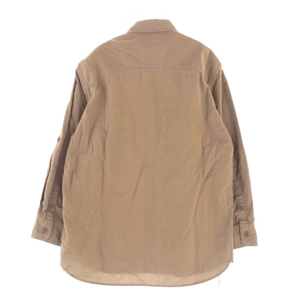 HYSTERIC GLAMOUR ヒステリックグラマー 0222AH02 USA pt ガールプリント ミリタリー ワーク シャツ ブラウン系 S【中古】