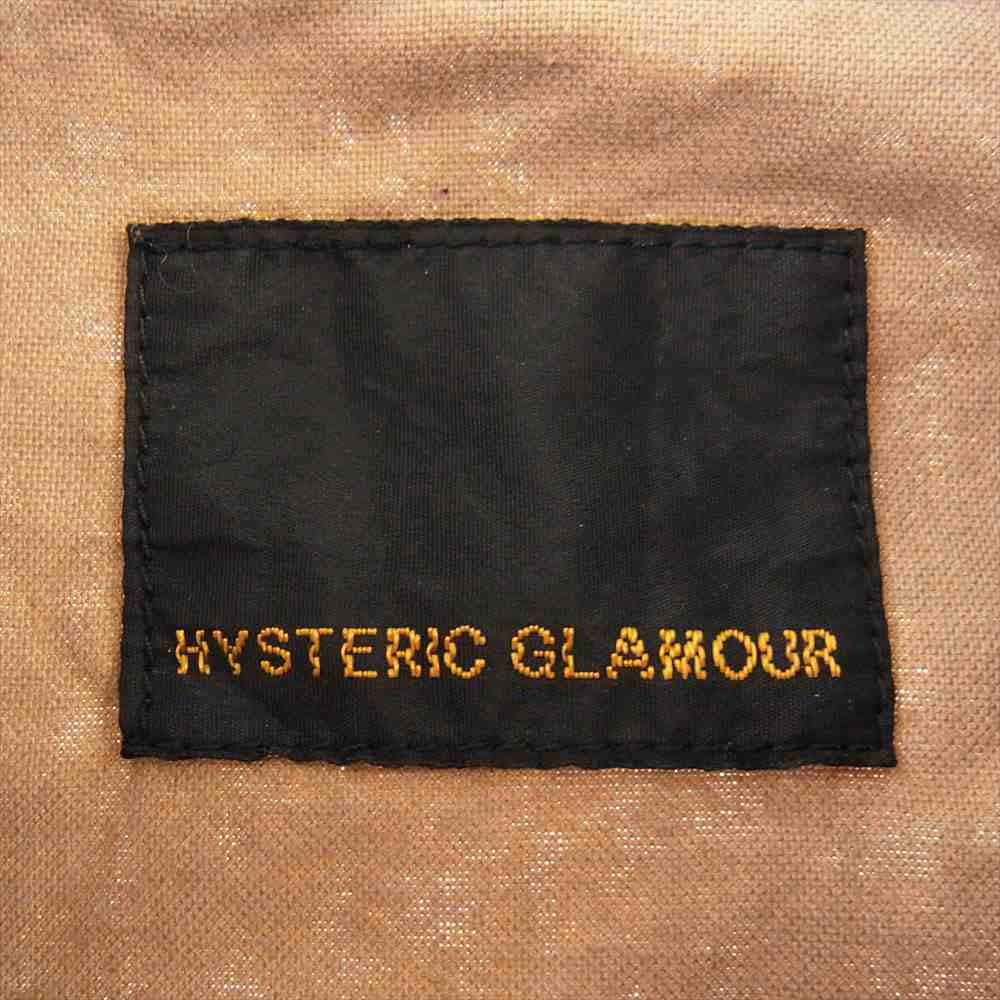 HYSTERIC GLAMOUR ヒステリックグラマー 0222AH02 USA pt ガールプリント ミリタリー ワーク シャツ ブラウン系 S【中古】