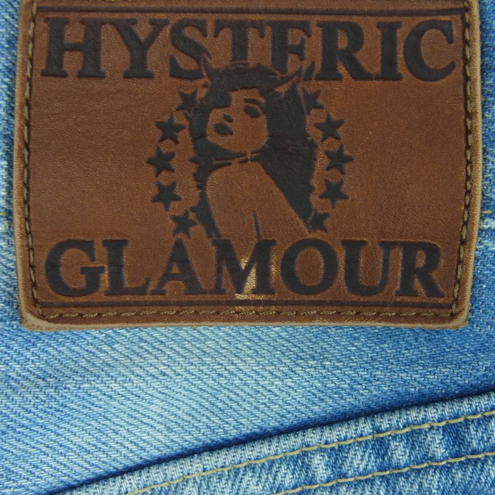 HYSTERIC GLAMOUR ヒステリックグラマー 0251AP08 PPR加工 スタッズ クラッシュリペア加工 ダメージ デニム パンツ ジーンズ インディゴブルー系 30【中古】