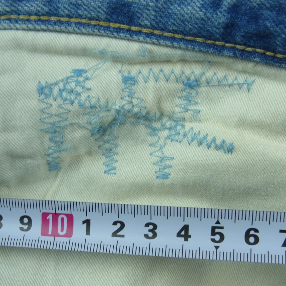 HYSTERIC GLAMOUR ヒステリックグラマー 0251AP08 PPR加工 スタッズ クラッシュリペア加工 ダメージ デニム パンツ ジーンズ インディゴブルー系 30【中古】