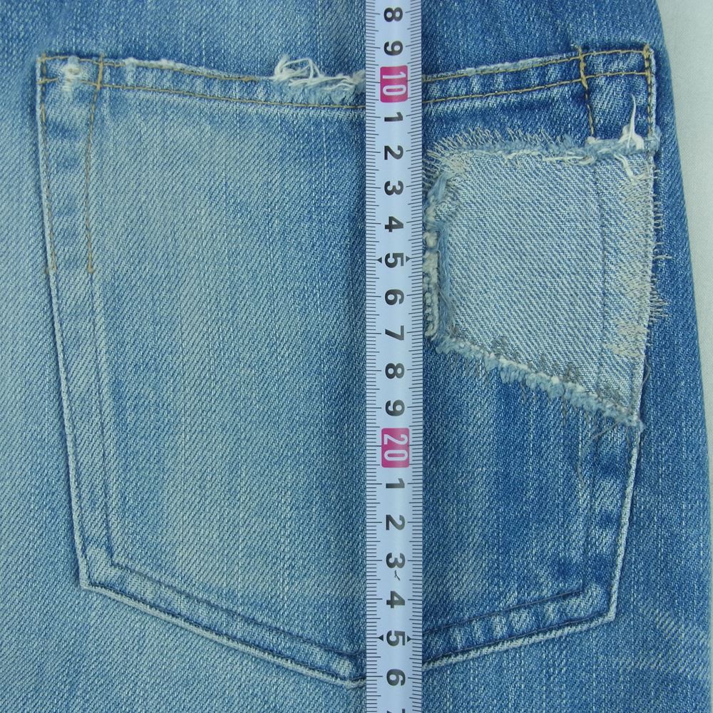 HYSTERIC GLAMOUR ヒステリックグラマー 0251AP08 PPR加工 スタッズ クラッシュリペア加工 ダメージ デニム パンツ ジーンズ インディゴブルー系 30【中古】
