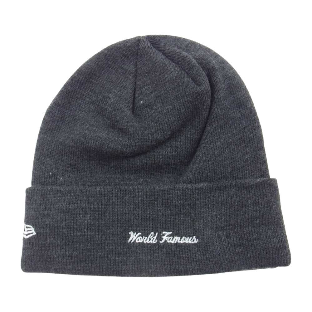 Supreme シュプリーム 21AW × New Era Box Logo Beanie ニューエラ ボックス ロゴ ビーニー キャップ チャコール チャコール系【美品】【中古】