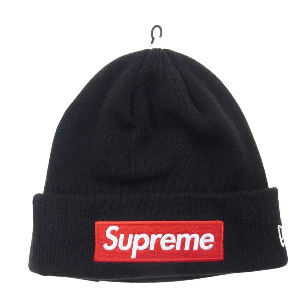 Supreme シュプリーム 22AW × New Era Box Logo Beanie ニューエラ ボックス ロゴ ビーニー キャップ ブラック ブラック系【美品】【中古】