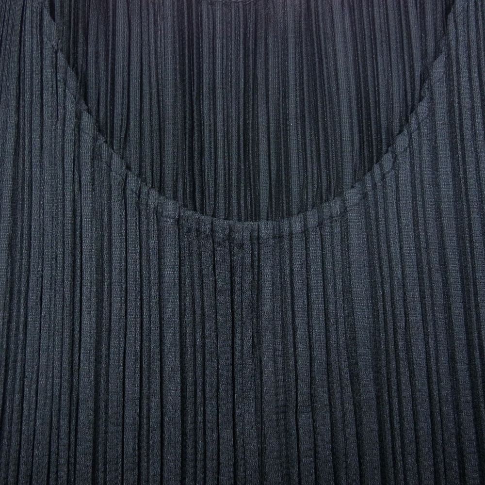 PLEATS PLEASE プリーツプリーズ イッセイミヤケ PP04-JK602 プリーツ加工 ロング カットソー ブラック 長袖 ブラック系 3【美品】【中古】
