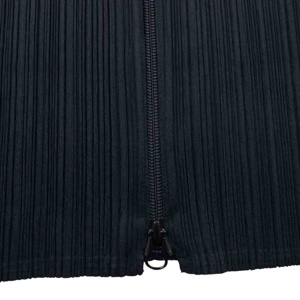 PLEATS PLEASE プリーツプリーズ イッセイミヤケ PP04-JG370 プリーツ加工 フロントジップ ロング スカート ブラック ブラック系 1【美品】【中古】