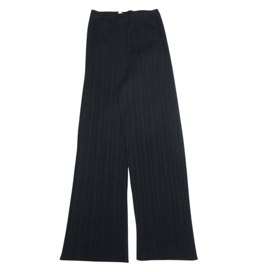 PLEATS PLEASE プリーツプリーズ イッセイミヤケ PP04-JF643 プリーツ加工 ストレートパンツ ブラック ブラック系 2【美品】【中古】