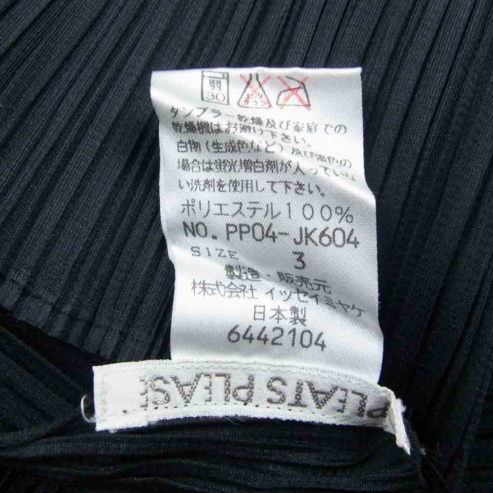 PLEATS PLEASE プリーツプリーズ イッセイミヤケ PP04-JK604 プリーツ加工 ロング ボトルネック カットソー  ブラック ブラック系 3【美品】【中古】