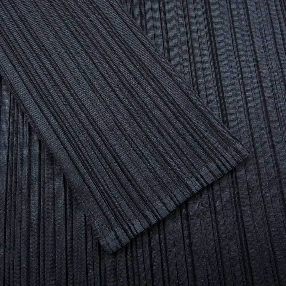PLEATS PLEASE プリーツプリーズ イッセイミヤケ PP04-JK604 プリーツ加工 ロング ボトルネック カットソー  ブラック ブラック系 3【美品】【中古】