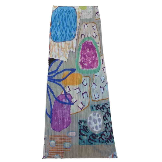 PLEATS PLEASE プリーツプリーズ イッセイミヤケ PP12-JG411 プリーツ加工 イラスト 総柄 プリント スカート マルチカラー系 2【美品】【中古】