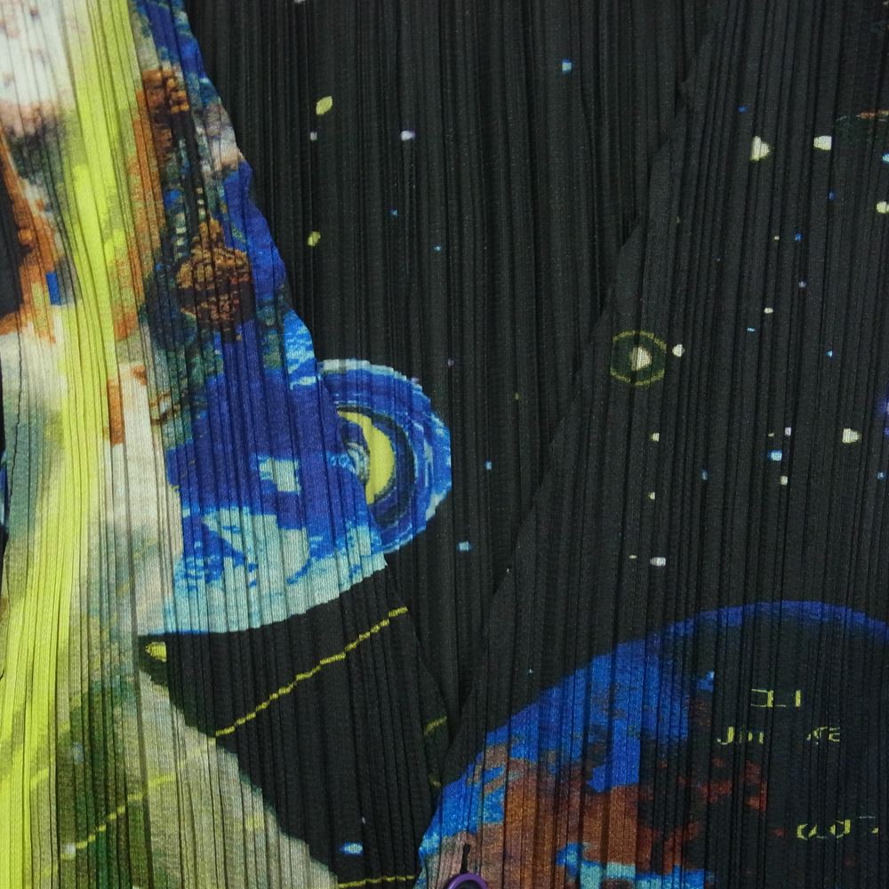 PLEATS PLEASE プリーツプリーズ イッセイミヤケ 2000 PP02-JE101 横尾忠則 MILLENNIUM KRISHNA VEST ミレニアムクリシュナ プリント ベスト ブラック系 マルチカラー系 3【美品】【中古】