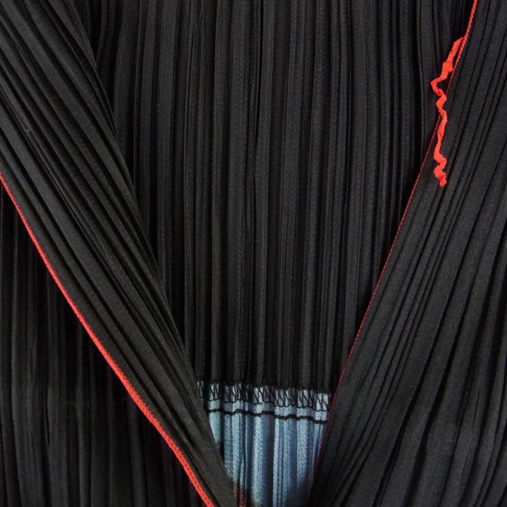 PLEATS PLEASE プリーツプリーズ イッセイミヤケ 03SS PP31-JE623 プリーツ加工 フェイス バックプリント ボトルネック ノースリーブ スリット ワンピース マルチカラー系 3【美品】【中古】
