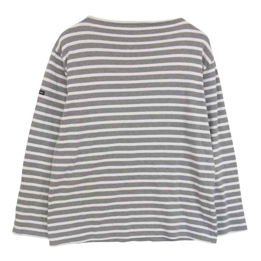 SAINT JAMES セントジェームス OUESSANT BASQUE SHIRT ウエッソン バスクシャツ ボーダー カットソー グレー系 M【中古】