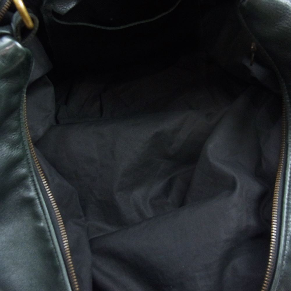 JAS.M.B ジャスエムビー レザー 2WAY ショルダー ボストン バッグ ブラック系【中古】