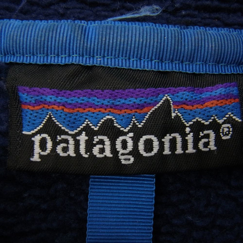 patagonia パタゴニア 25521 80s 90s USA製 シンチラ スナップ T フリース プルオーバー ネイビー系 M【中古】
