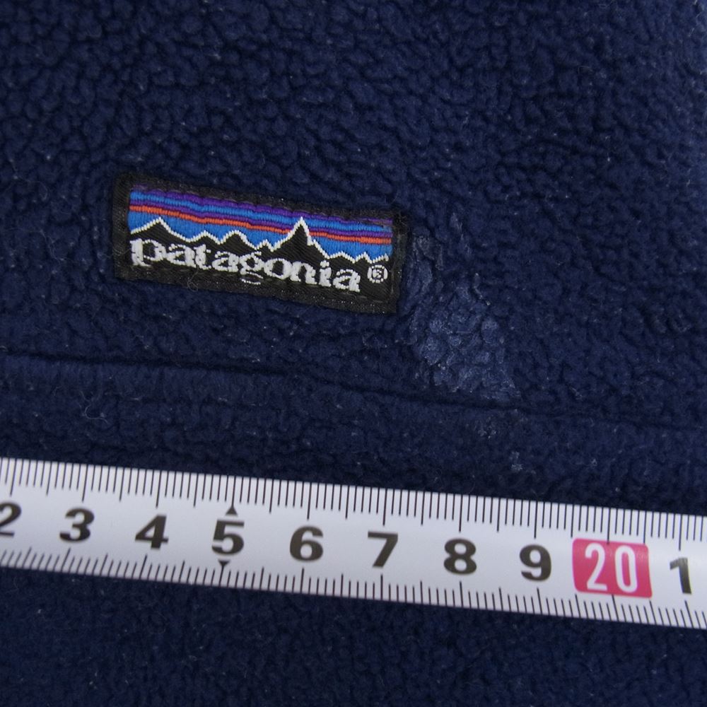 patagonia パタゴニア 25521 80s 90s USA製 シンチラ スナップ T フリース プルオーバー ネイビー系 M【中古】
