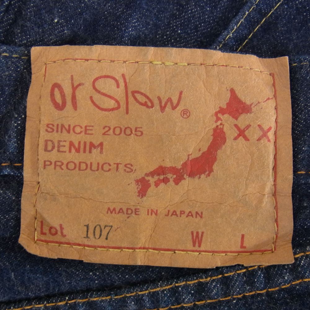 orSlow オアスロウ 107 IVY FIT 5P DENIM アイビーフィット テーパード デニム パンツ インディゴブルー系 M【中古】