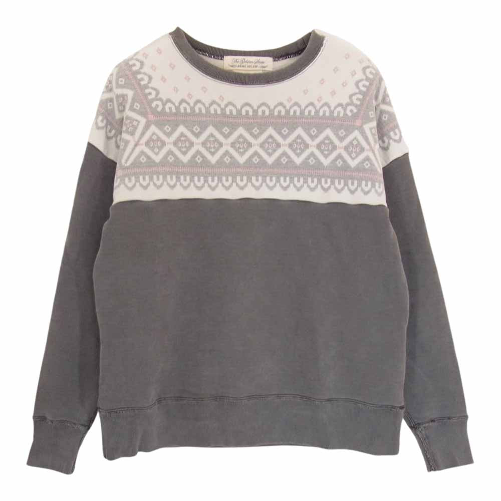 REMI RELIEF レミレリーフ 雪柄 クルーネック スウェット グレー系 XS【中古】