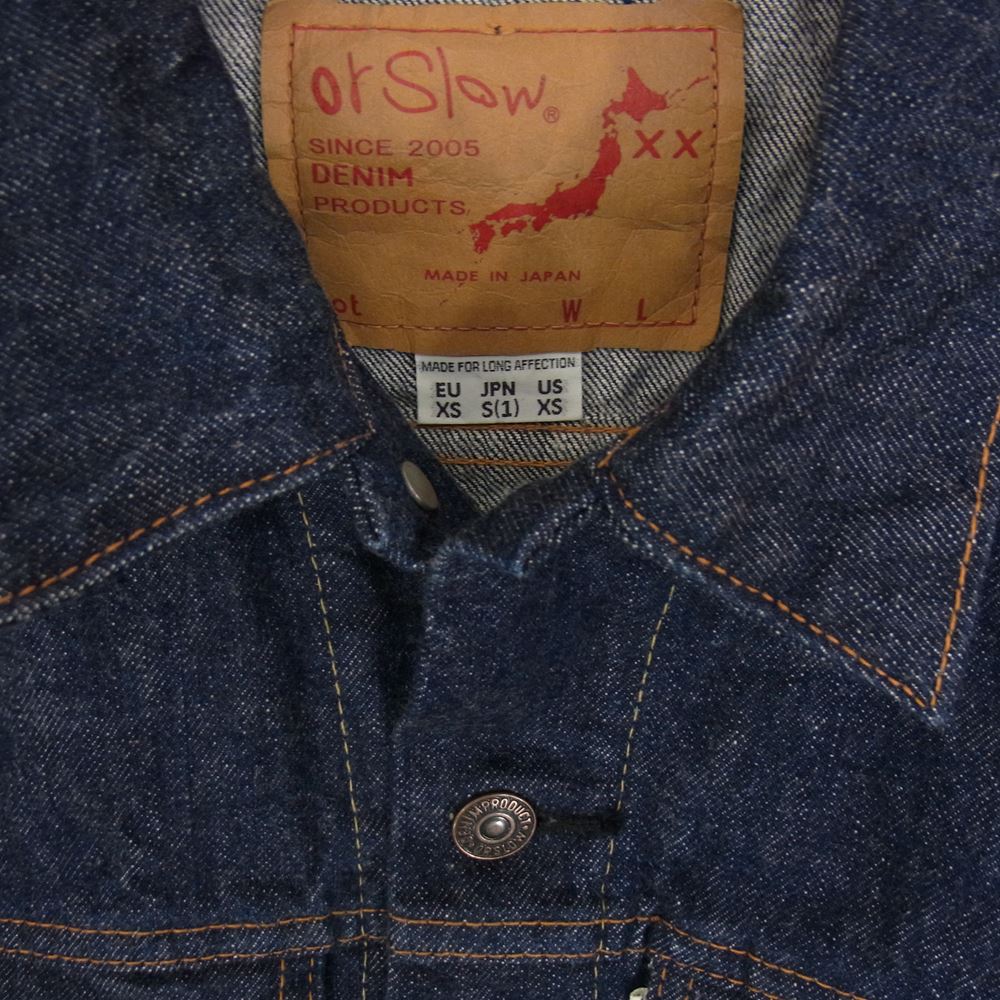 orSlow オアスロウ 3rd type デニム ジャケット インディゴブルー系 S【中古】