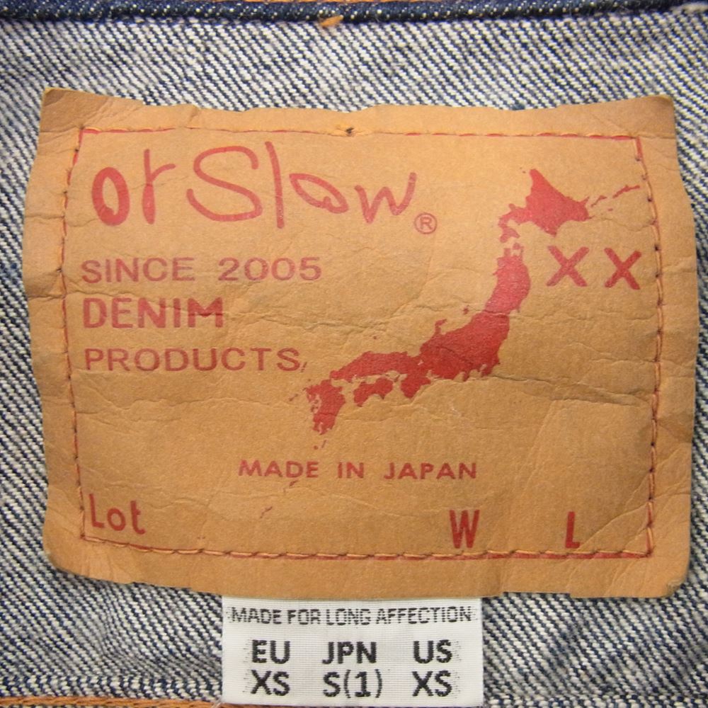 orSlow オアスロウ 3rd type デニム ジャケット インディゴブルー系 S【中古】