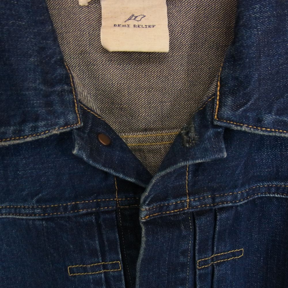 REMI RELIEF レミレリーフ 1st DENIM JACKET デニム ジャケット インディゴブルー系 M【中古】