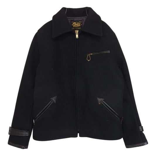 東洋エンタープライズ GOLD ゴールド WOOL MELTON SPORTS JACKET ウール メルトン スポーツ ジャケット ブラック系 38【中古】
