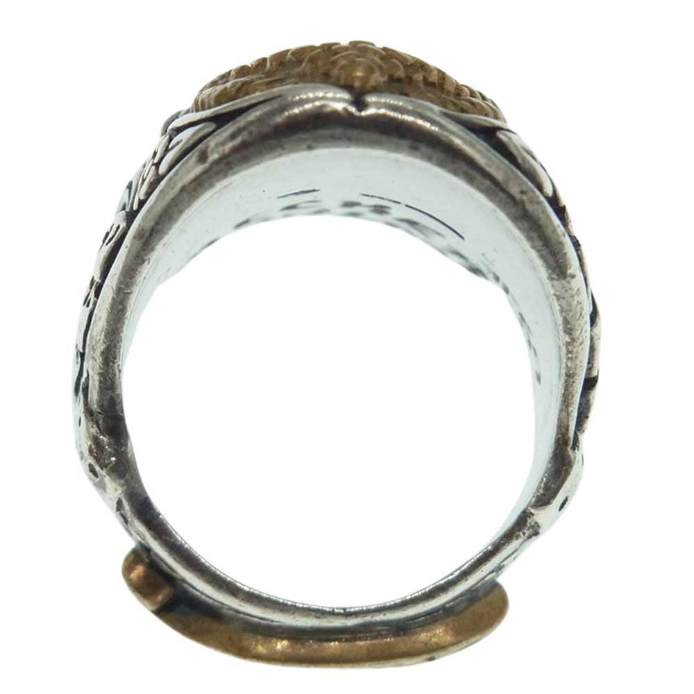 BILL WALL LEATHER ビルウォールレザー Jeff Decker BLUE EYED DEVILS RING ブルー アイド デビルズ リング シルバー系 ゴールド系 18号【中古】