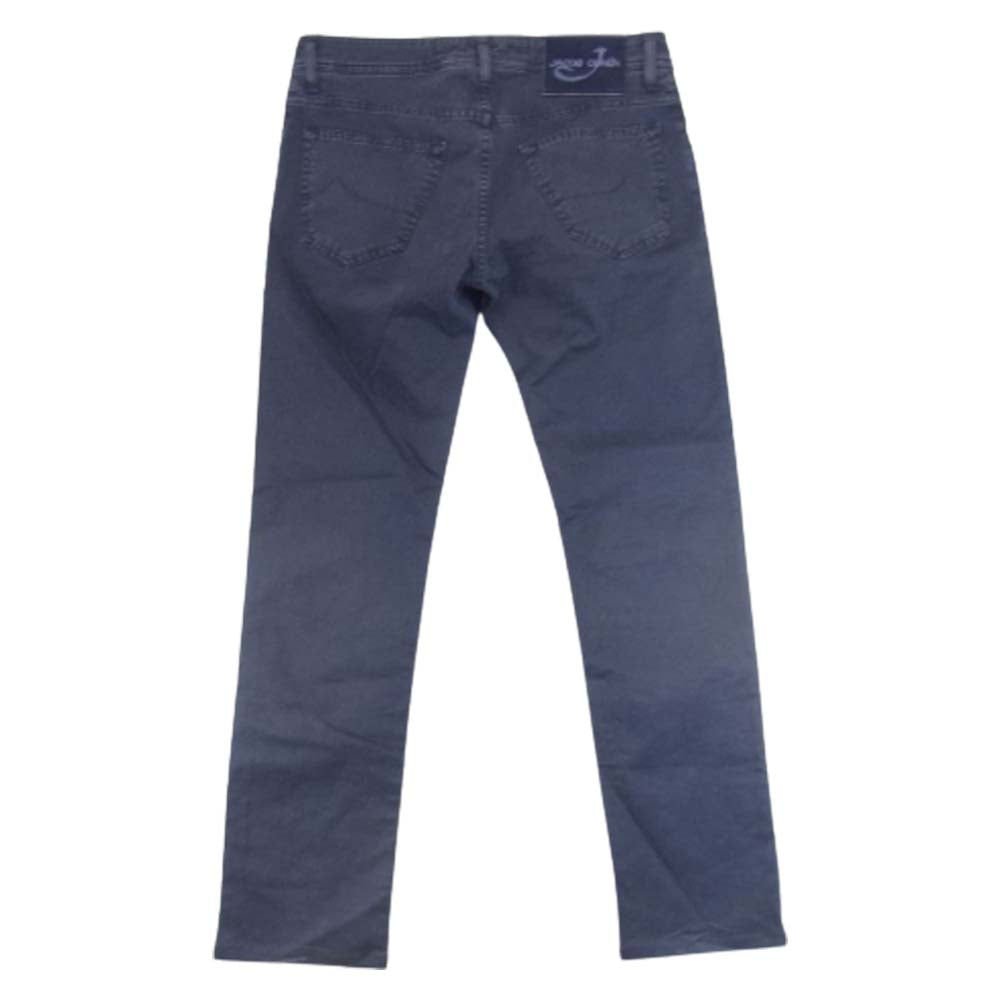 JACOB COHEN ヤコブコーエン STYLE 622 ハラコパッチ ボタンフライ 5ポケット ストレッチ スリム スキニー デニムパンツ ネイビー系 30【中古】