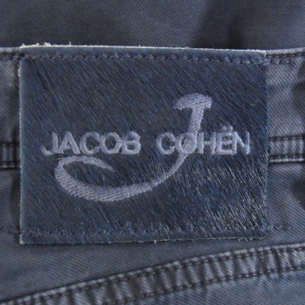 JACOB COHEN ヤコブコーエン STYLE 622 ハラコパッチ ボタンフライ 5ポケット ストレッチ スリム スキニー デニムパンツ ネイビー系 30【中古】