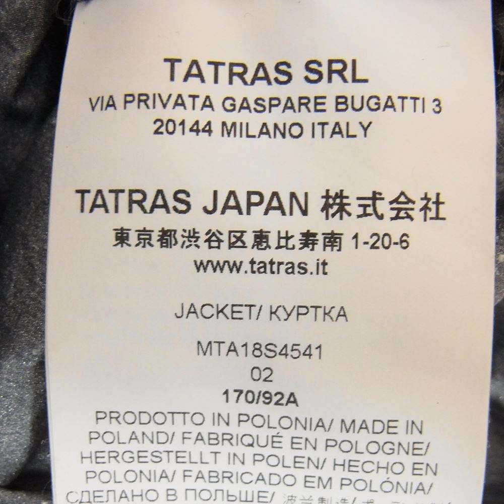 TATRAS タトラス 18SS MTA18S4541 ジャパンタグ CAPRIFOGLIO ナイロン フルジップ ジャケット ネイビー系 170/92A【中古】
