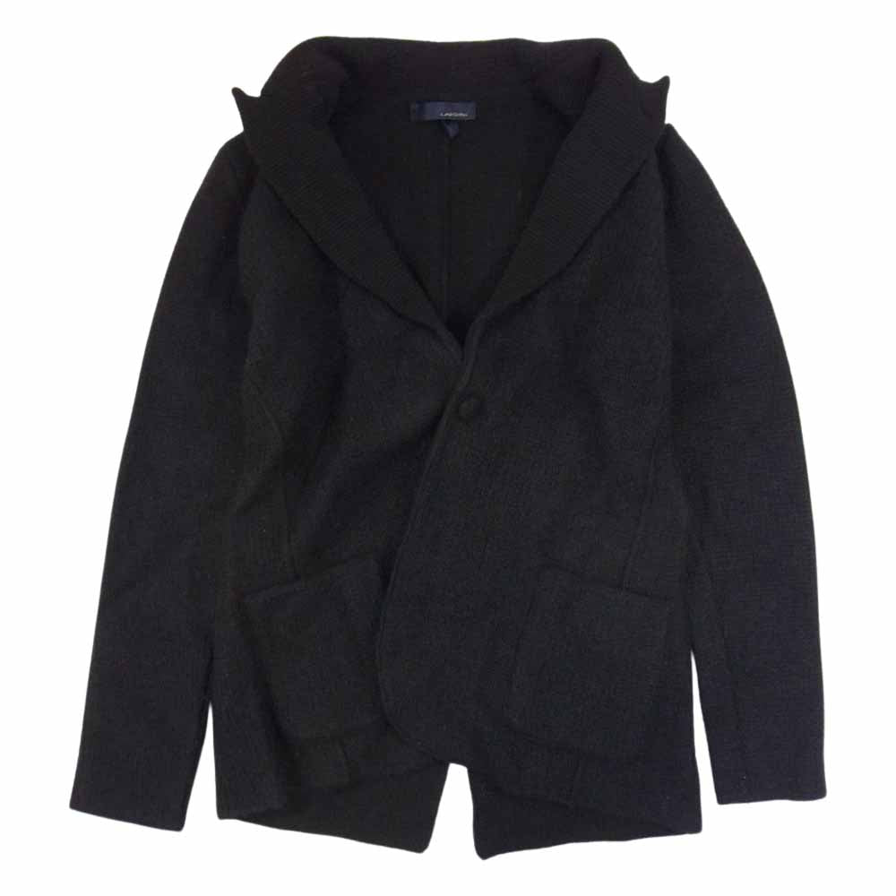 LARDINI ラルディーニ JJLJM23 イタリア製 モヘア混 ニット テーラードジャケット ブラック系 XS【中古】