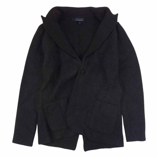 LARDINI ラルディーニ JJLJM23 イタリア製 モヘア混 ニット テーラードジャケット ブラック系 XS【中古】