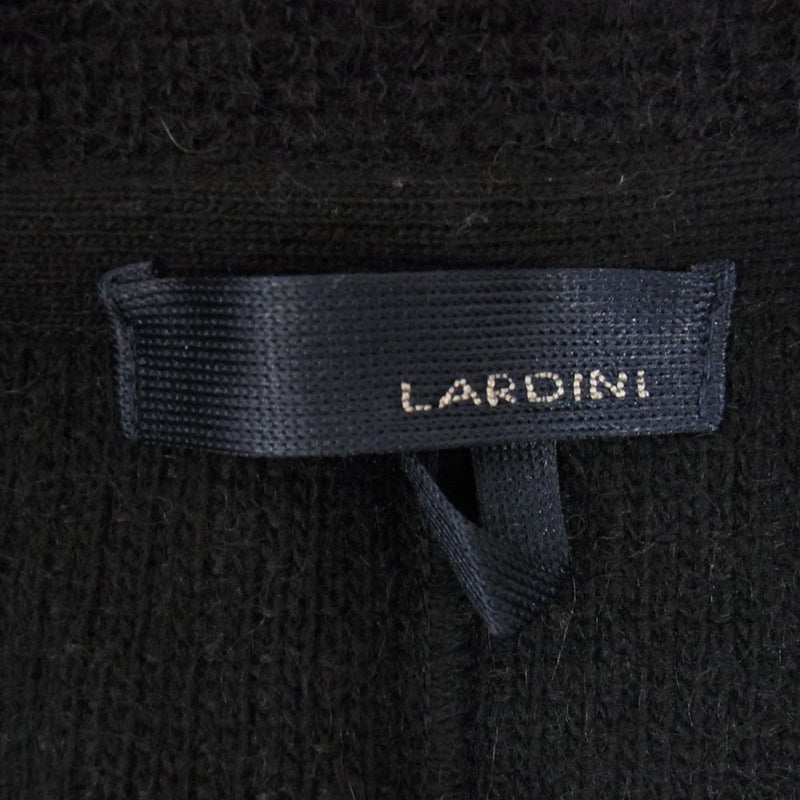 LARDINI ラルディーニ JJLJM23 イタリア製 モヘア混 ニット テーラードジャケット ブラック系 XS【中古】