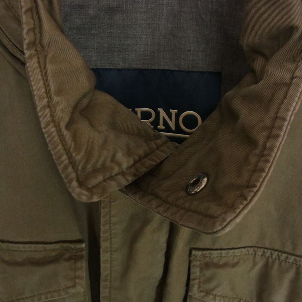 Herno ヘルノ FI0064U-13211-7730 TIGRI ミリタリー フィールド ジャケット ベージュ カーキ系 46【中古】