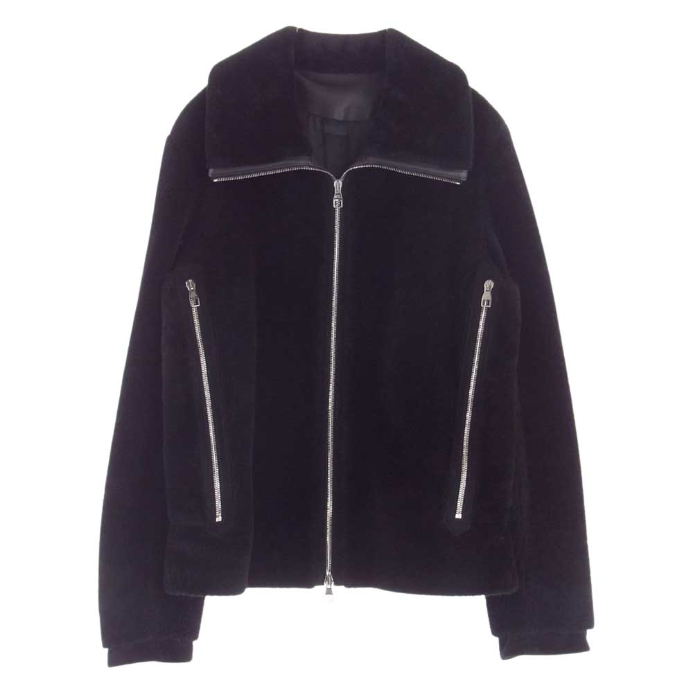 LOUIS VUITTON ルイ・ヴィトン シャーリング ムートン ジャケット ブラック系 48【中古】